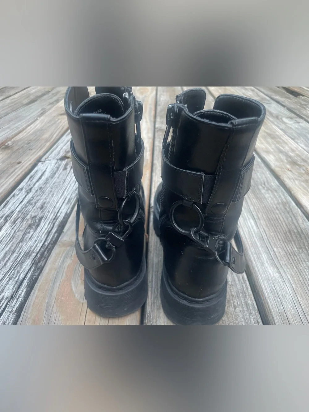 Current Mood Black Combat Moto Boots - Picture 3 of 3